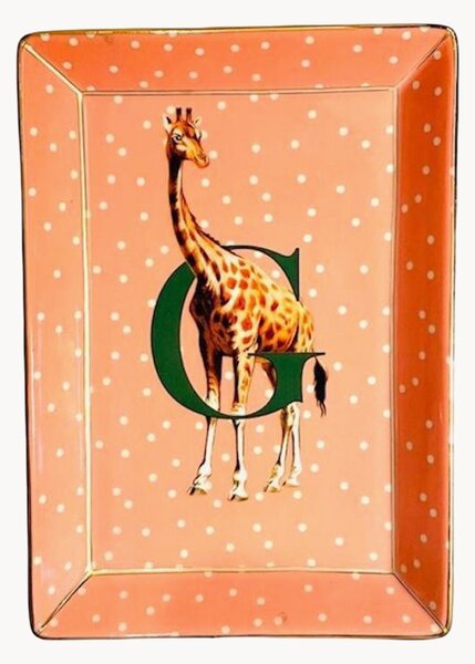 Taca dekoracyjna z porcelany kostnej Giraffe