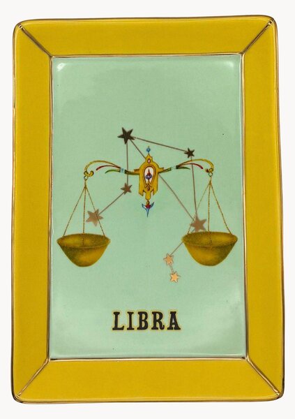 Taca dekoracyjna z porcelany kostnej Libra