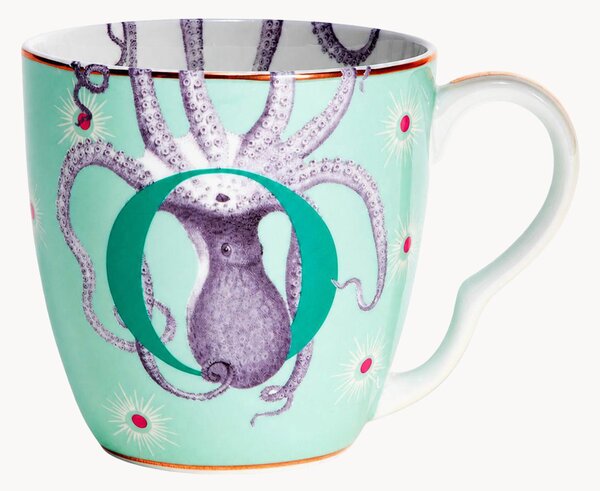 Kubek z porcelany kostnej Octopus