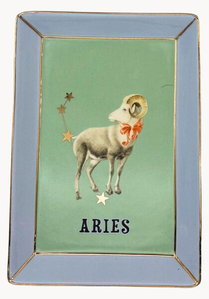 Taca dekoracyjna z porcelany kostnej Aries