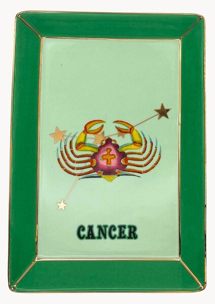 Taca dekoracyjna z porcelany kostnej Cancer