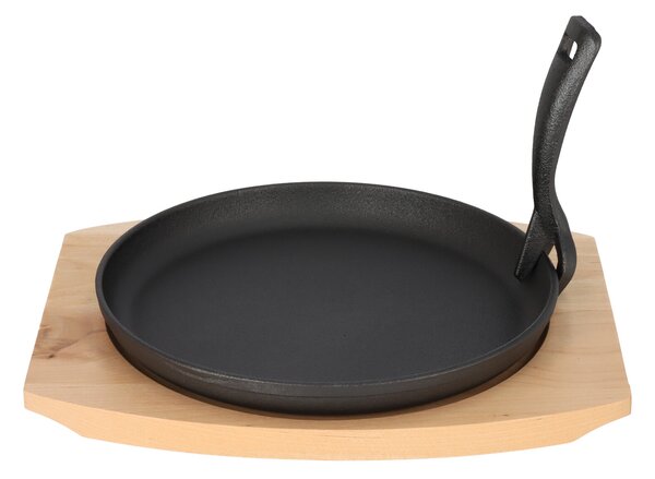 Banquet Patelnia żeliwna na desce drewnianej GRADA – 22 cm