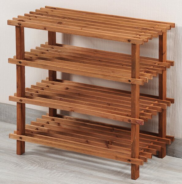 Kesper Szafka na buty czteropiętrowa ciemna – 54 × 26 × 52 cm