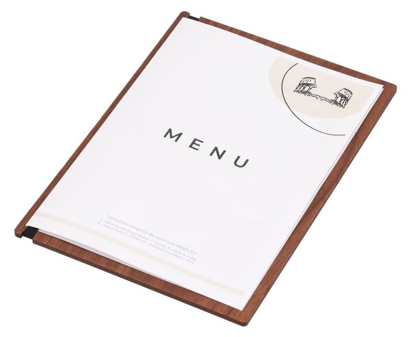 ČistéDřevo Tablica drewniana na menu A5 – orzech
