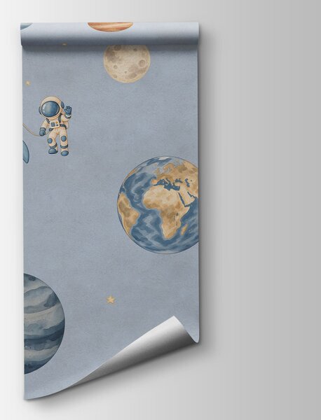 Fototapeta Układ planet i rakiet, Fototapety Kosmos, Popularne Fototapety - Tapeko.pl