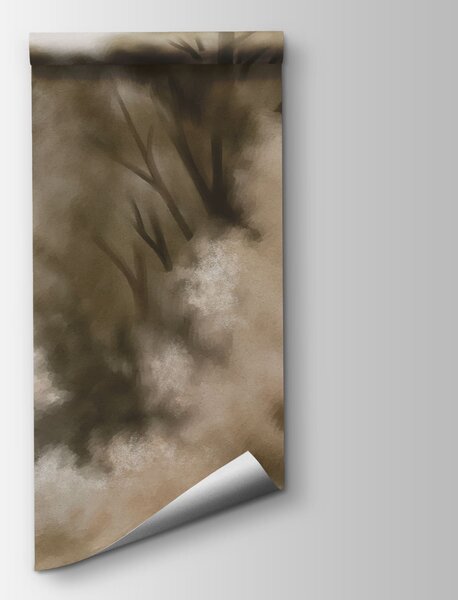 Fototapeta Rzeka z drzewami i górami w tle, Fototapety Natura, Popularne Fototapety - Tapeko.pl
