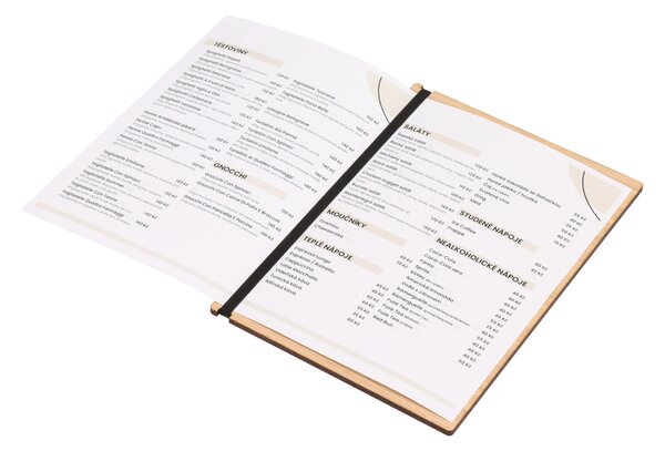 ČistéDřevo Tablica drewniana na menu A5 – dąb