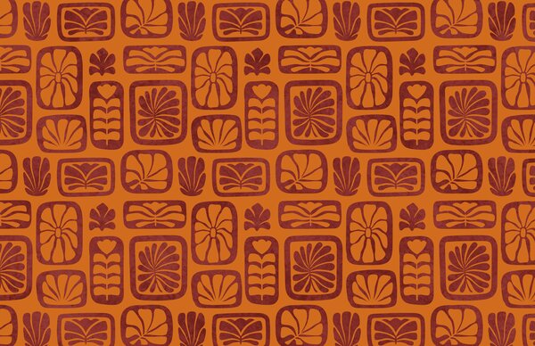 Fototapeta Wzór z czerwonych i brązowych kwadratów, Fototapety Abstrakcja, Popularne Fototapety - Tapeko.pl