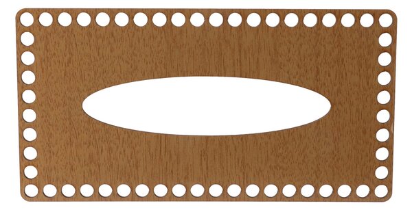 ČistéDřevo Pokrywa drewniana na chusteczki - prostokąt dąb Wybierz wariant: 24x12 cm