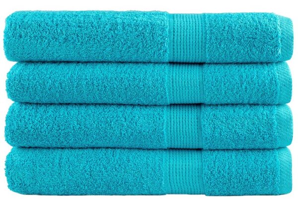 Ręczniki premium solund 4 szt. turkusowe, 100x200 cm, 600 g/cm²