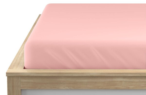 Prześcieradło Jersey EXCLUSIVE jasnoróżowe 90 x 200 cm