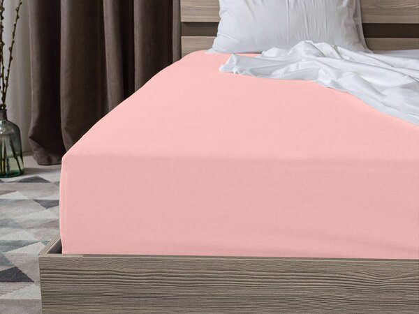 Prześcieradło Jersey EXCLUSIVE jasnoróżowe 90 x 200 cm