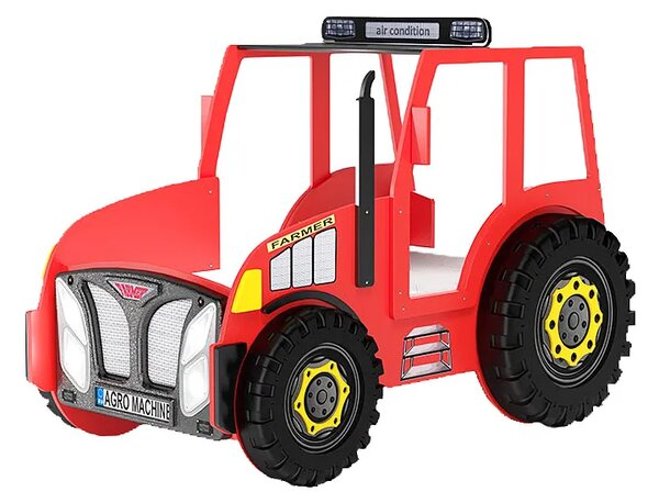 Czerwone łóżko dziecięce traktor A2-N99