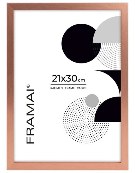 Ramka na zdjęcia 21x30 cm rama MDF ramki do zdjęć A4 kolor miedziany FRAMAI®