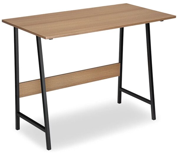 Industrialne biurko z metalowym stelażem modern oak M1-H46