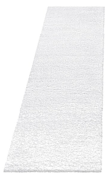 Biały chodnik 80x250 cm Fluffy – Ayyildiz Carpets