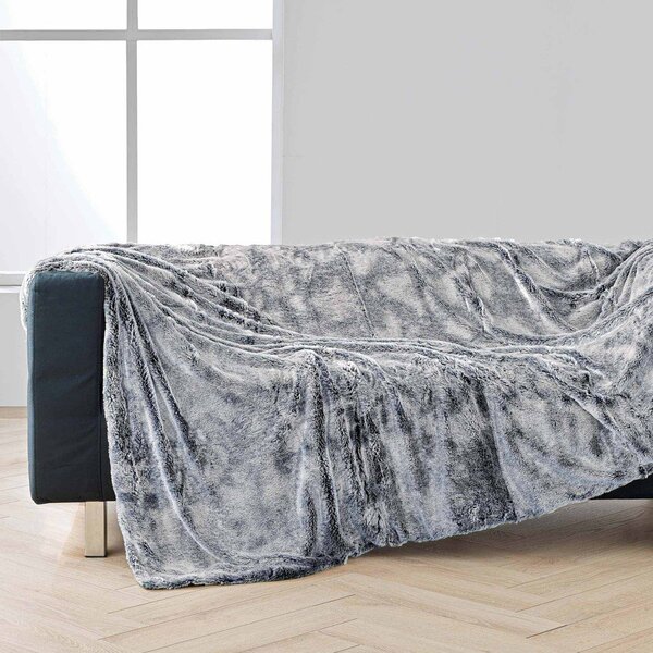 Szary koc ze sztucznego futra 180x220 cm Antartic – douceur d'intérieur