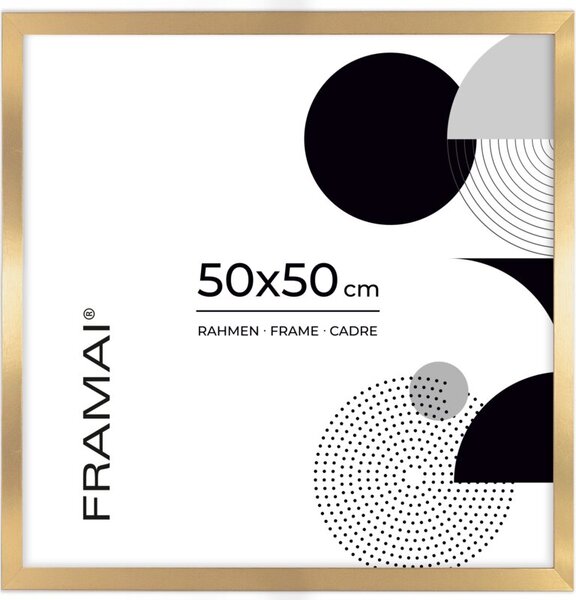 Złota ramka na zdjęcia w rozmiarze 50x50 cm FRAMAI®