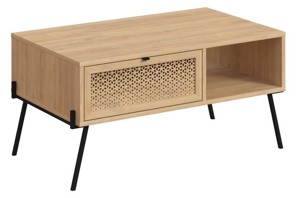 Stolik w dekorze dębu 60x100 cm Ecrin – Marckeric