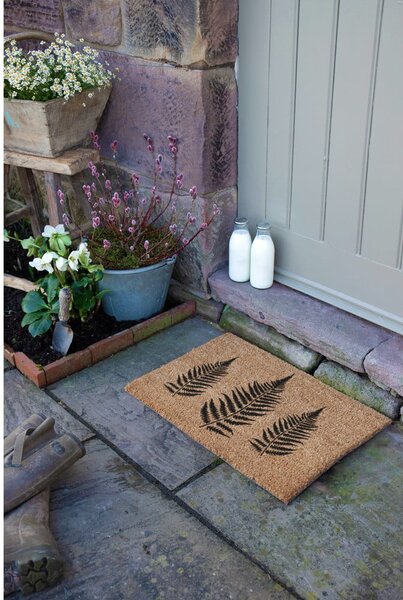 Wycieraczka z włókna kokosowego 40x60 cm Fern Leaf – Artsy Doormats