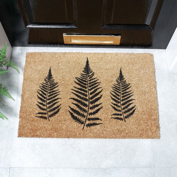 Wycieraczka z włókna kokosowego 40x60 cm Fern Leaf – Artsy Doormats