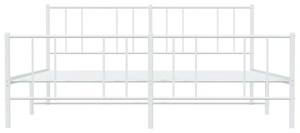 Białe metalowe duże łóżko małżeńskie 200x200 cm Z6-L24