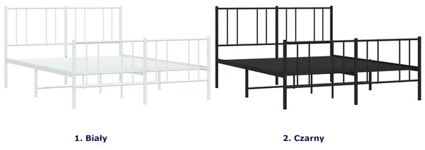 Czarne metalowe łóżko loftowe 180x200cm G6-T32