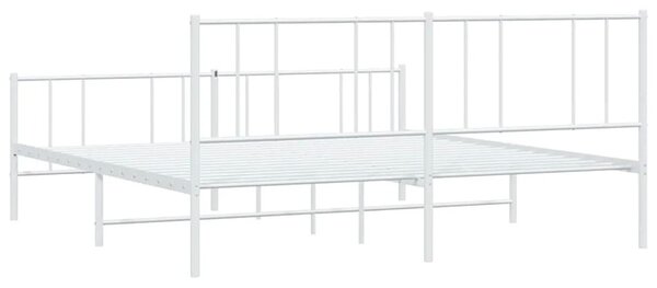 Białe metalowe duże łóżko małżeńskie 200x200 cm Z6-L24