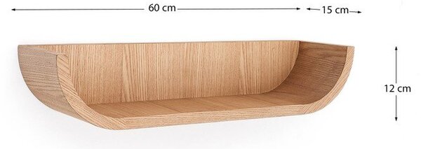 Półka w dekorze jesionu w naturalnym kolorze 60 cm Salaya – Kave Home