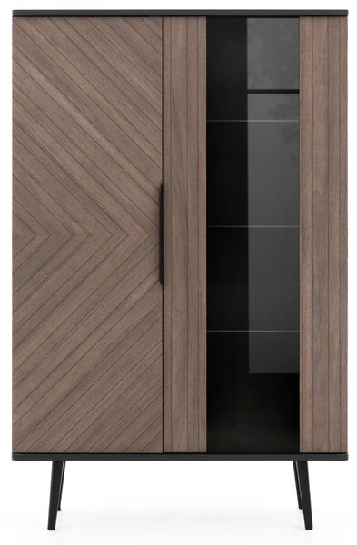 Witryna do salonu 90 cm Pinelli PN-05 Czarny grafit/Captains Deck
