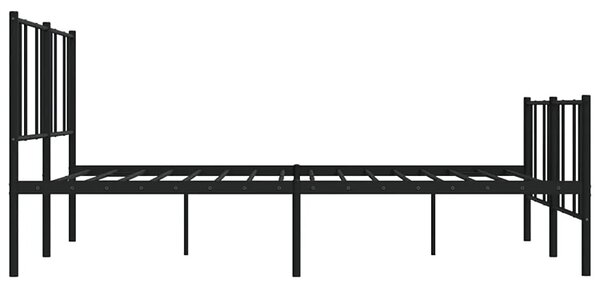 Czarne metalowe łóżko małżeńskie 200x200cm S6-L59