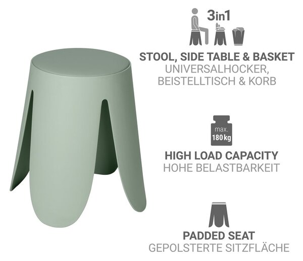 Szałwiowy plastikowy stołek sztaplowany Comiso – Wenko