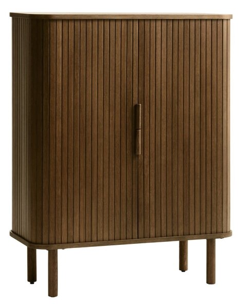 Brązowa szafka w dekorze dębu z drzwiami przesuwnymi 113x90 cm Cavo – Unique Furniture