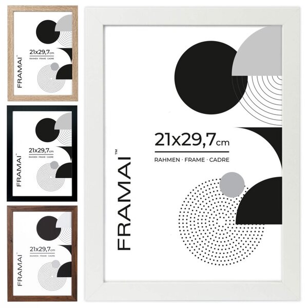 Biała ramka na zdjęcia w rozmiarze 21x29,7 cm FRAMAI®