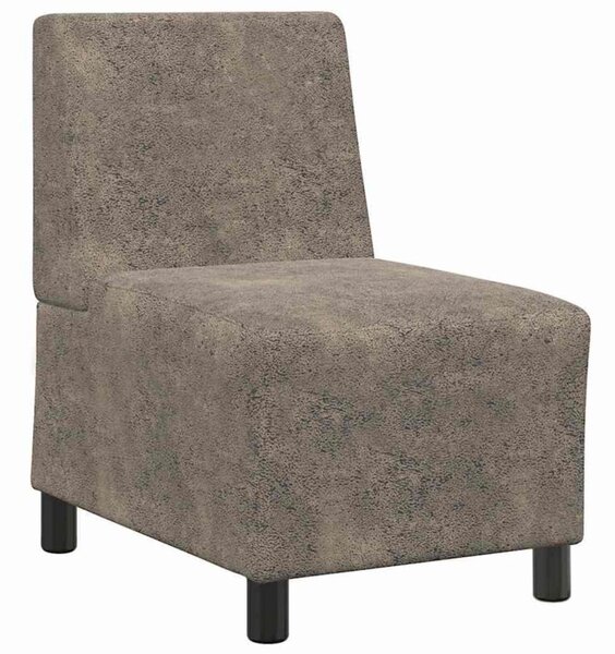 ModuÅowa sofa bez podÅokietnikÃ³w ciemnoszara 55 cm skÃ³ra syntetyczna zamszowa