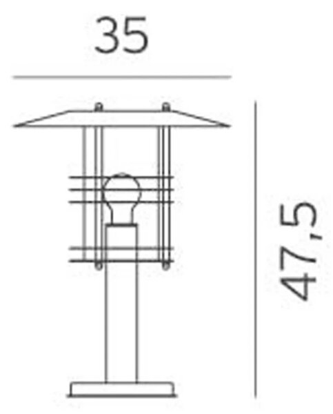 Stockholm Na zewnątrz Bedlampe H47,5 Czarny - Norlys