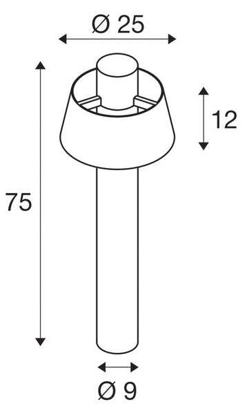 Zewnętrzna Lampa SLV, Photoni, brąz rdzawy, aluminium