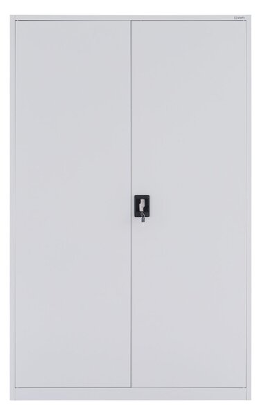 Metalowa szafa zamykana na klucz do biura 185x115 cm Essen: szara
