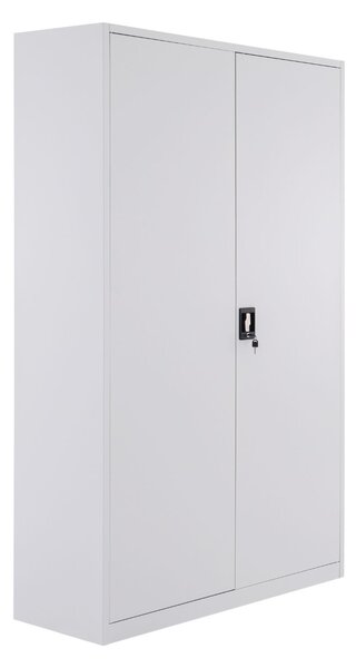 Metalowa szafa zamykana na klucz do biura 185x115 cm Essen: szara