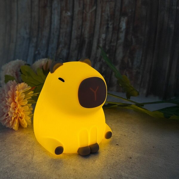 Jasnożółta dziecięca lampka nocna Capybara – Fischer & Honsel