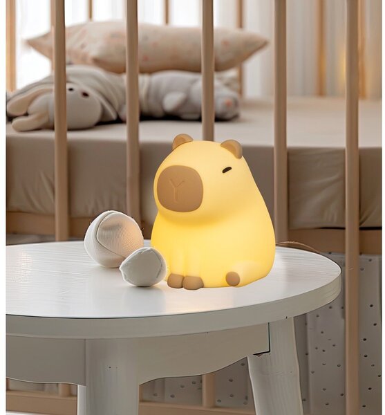 Jasnożółta dziecięca lampka nocna Capybara – Fischer & Honsel