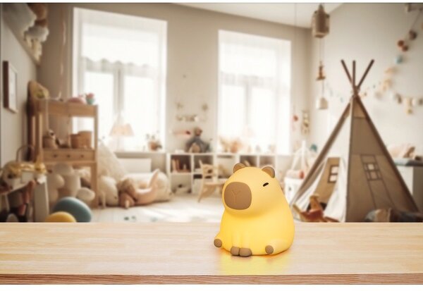 Jasnożółta dziecięca lampka nocna Capybara – Fischer & Honsel