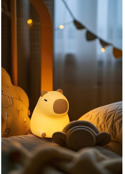 Jasnożółta dziecięca lampka nocna Capybara – Fischer & Honsel