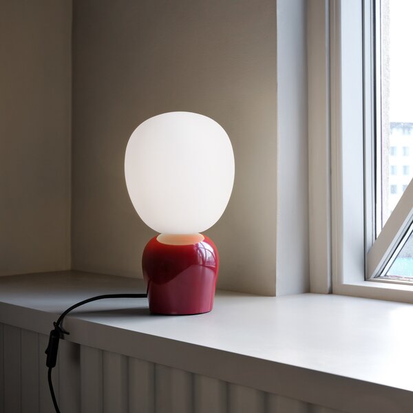 Lampa Stołowa Belid, Buddy, czerwony, salon, szkło, design