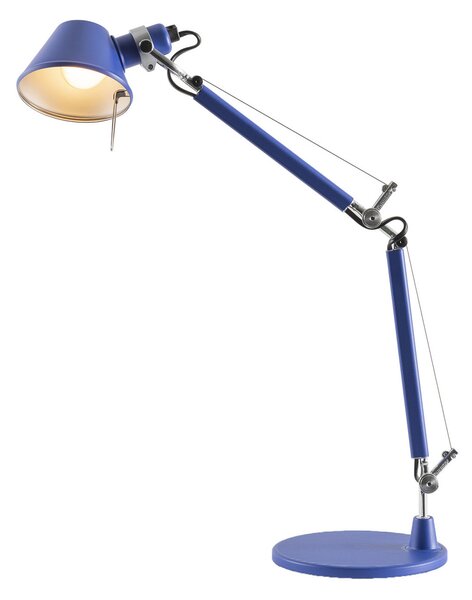 Lampa Stołowa Artemide, Tolomeo Micro, niebieski, gabinet | pracownia, metal, design
