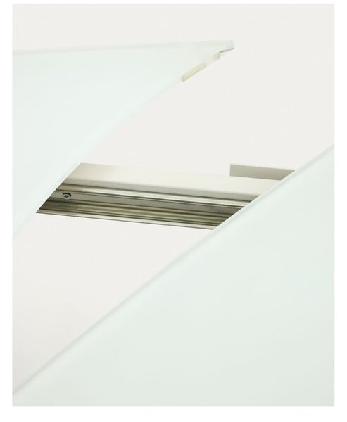 Biały rozkładany stół ze szklanym blatem 100x130 cm Yodalia – Kave Home
