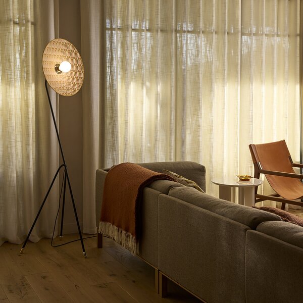 Lampa Podłogowa MARKET SET, Gatsby, beżowy, salon, tkanina | tekstylia, design
