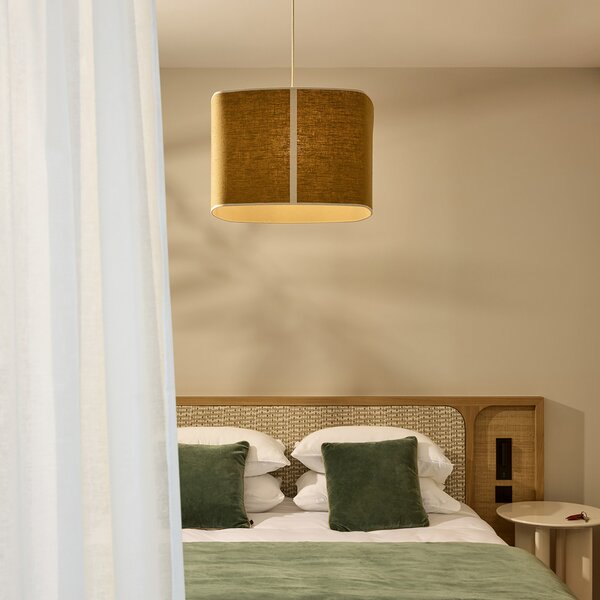 Lampa Wisząca MARKET SET, Dolce, ściemnialny, żółty, jadalnia, tkanina | tekstylia, design