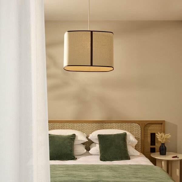 Lampa Wisząca MARKET SET, Dolce, ściemnialny, beżowy, jadalnia, tkanina | tekstylia, design