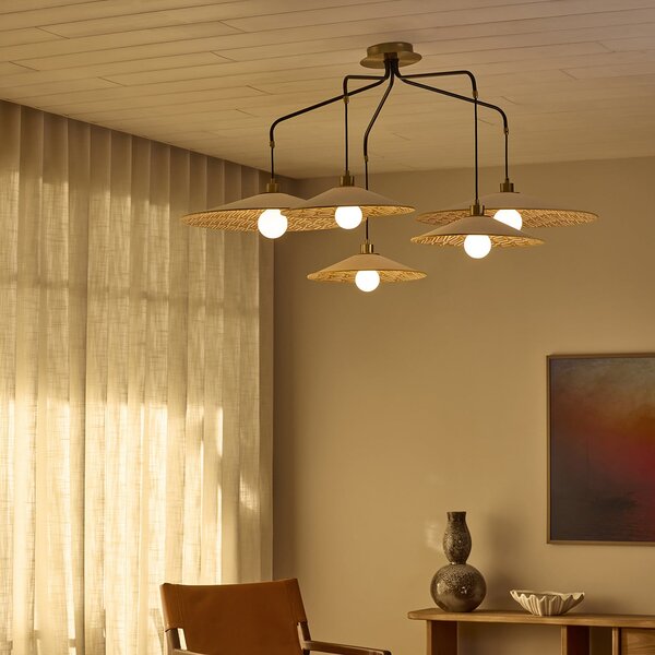 Lampa Wisząca MARKET SET, Gatsby, ściemnialny, beżowy, jadalnia, tkanina | tekstylia, design